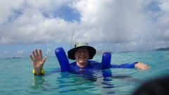 Bob relaxing after snorkeling